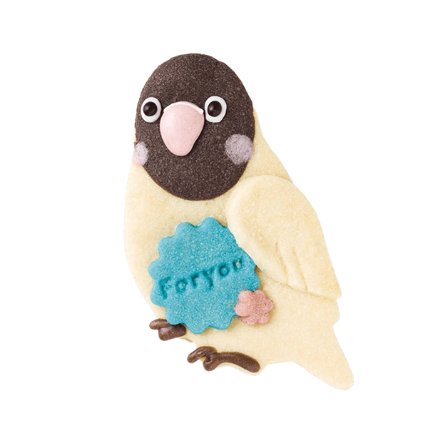 とりクッキー・ボタンインコ