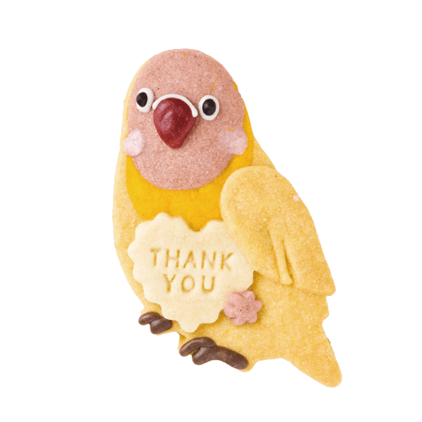 とりクッキー・ボタンインコ