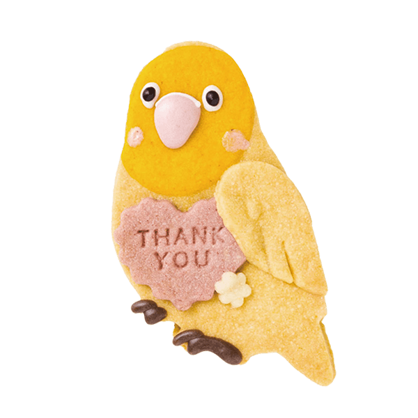 とりクッキー・ボタンインコ
