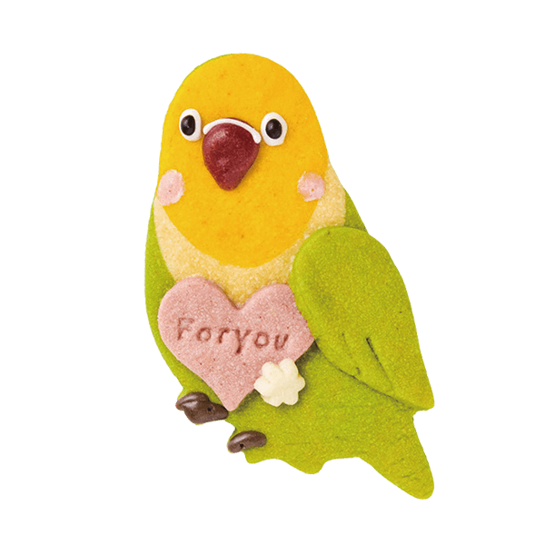 とりクッキー・ボタンインコ