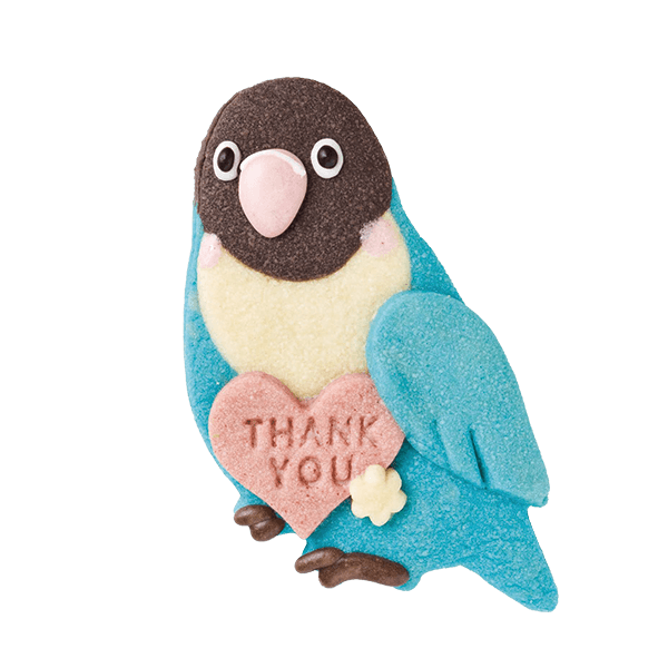 とりクッキー・ボタンインコ