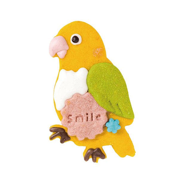 とりクッキー・シロハラインコ